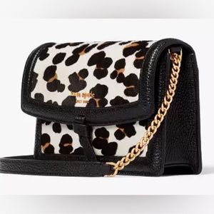 Knott Haircalf & Pebbled Leather Flap Crossbody